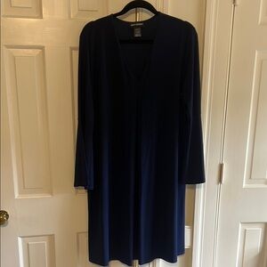 Navy Blue Long Sleeve Dress by Express